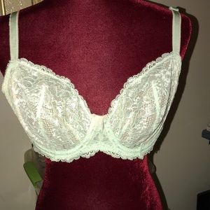 Victoria’s Secret sea foam green pad less bra.